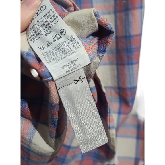 J. Crew Cream Plaid Red Blue Button Shirt Size Large NWT - Picture 6 of 6